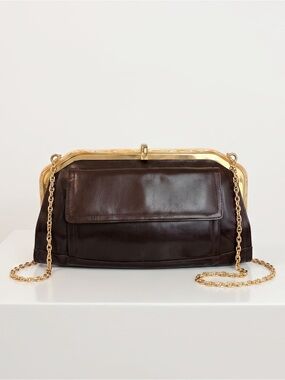 IL BAGATTO ITALY BROWN LEATHER PURSE CLUTCH